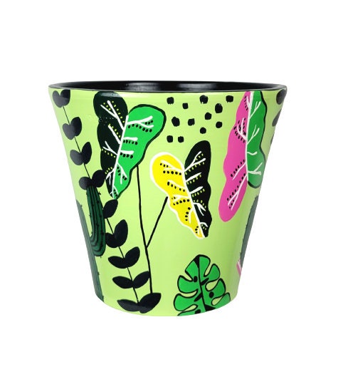 Toucans Birds Plant Pot. Tropical Plants Planter. "Tucanes In The Desert"