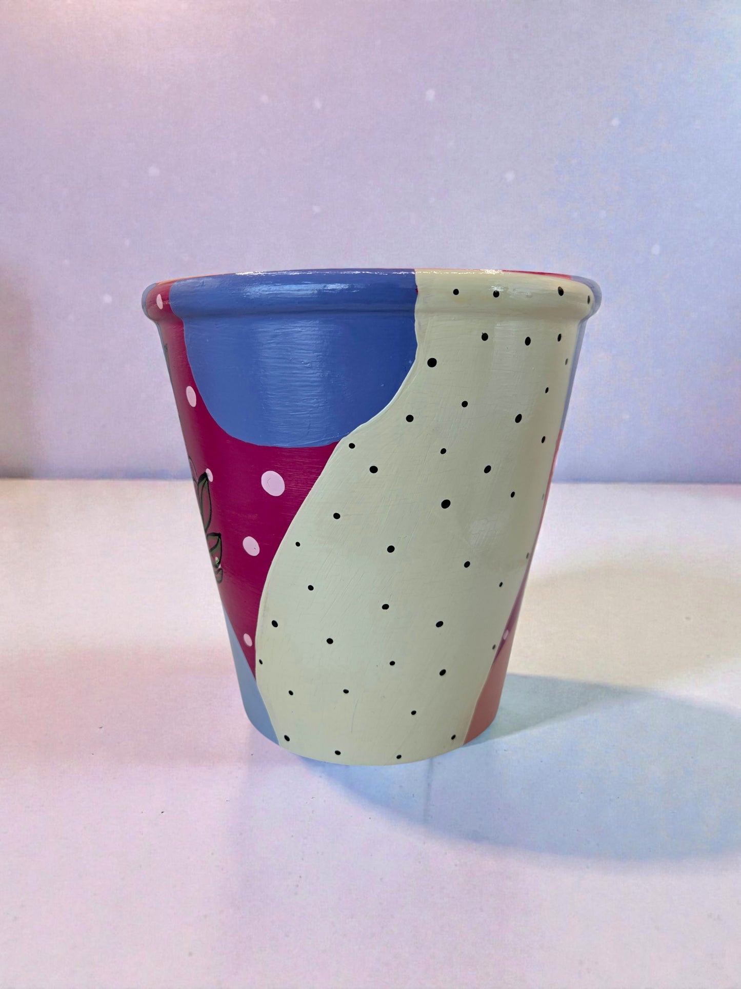 Hand Painted Feminine Art Line Face Planter
