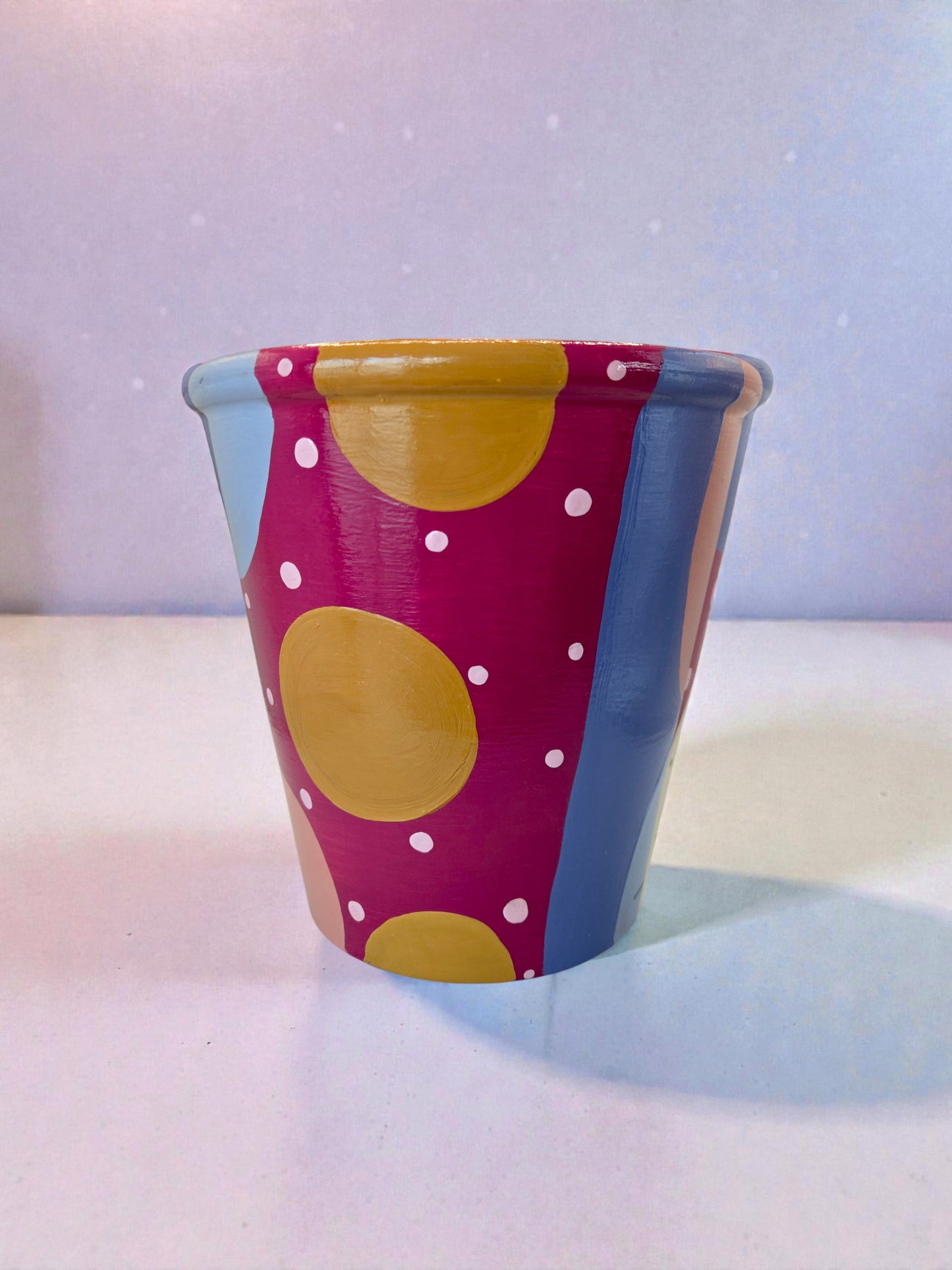 Hand Painted Feminine Art Line Face Planter