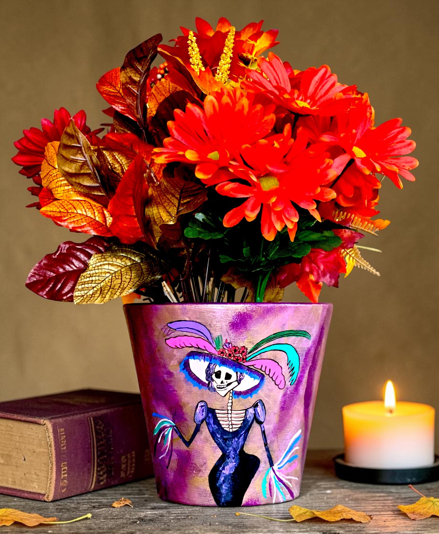 Hand Painted Catrina Planter