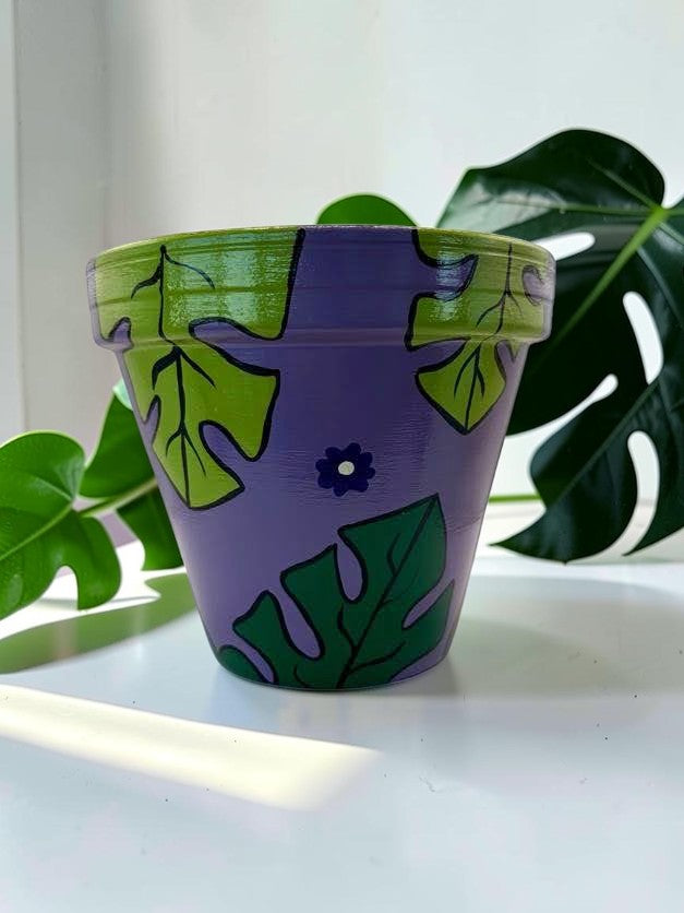 Cat plant pot. Painted cat planter. Custom pots.