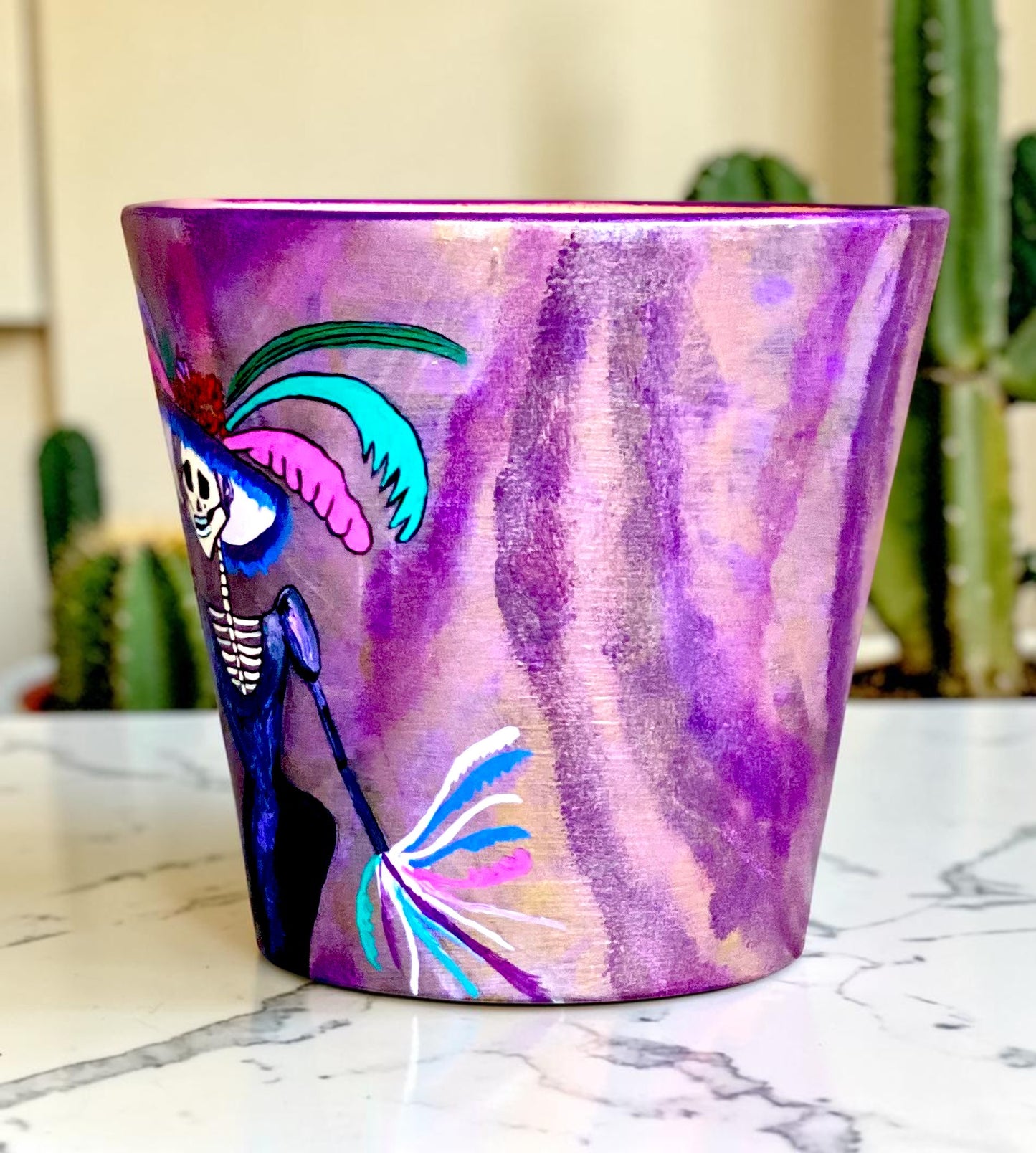 Hand Painted Catrina Planter