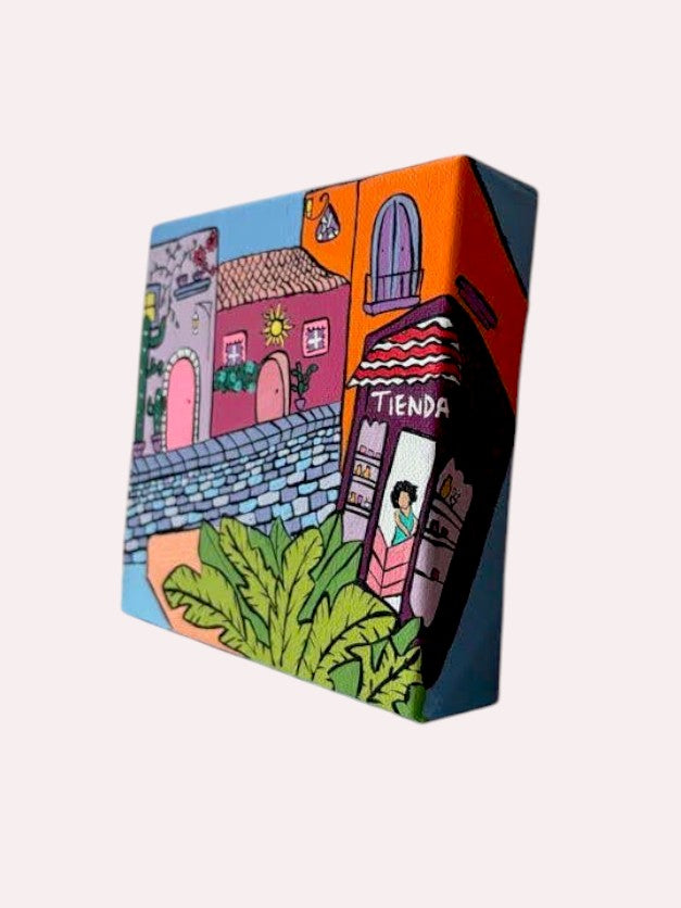 Puerto Rico Acrylic Painting Set of 4| 6X6" Canvas Art