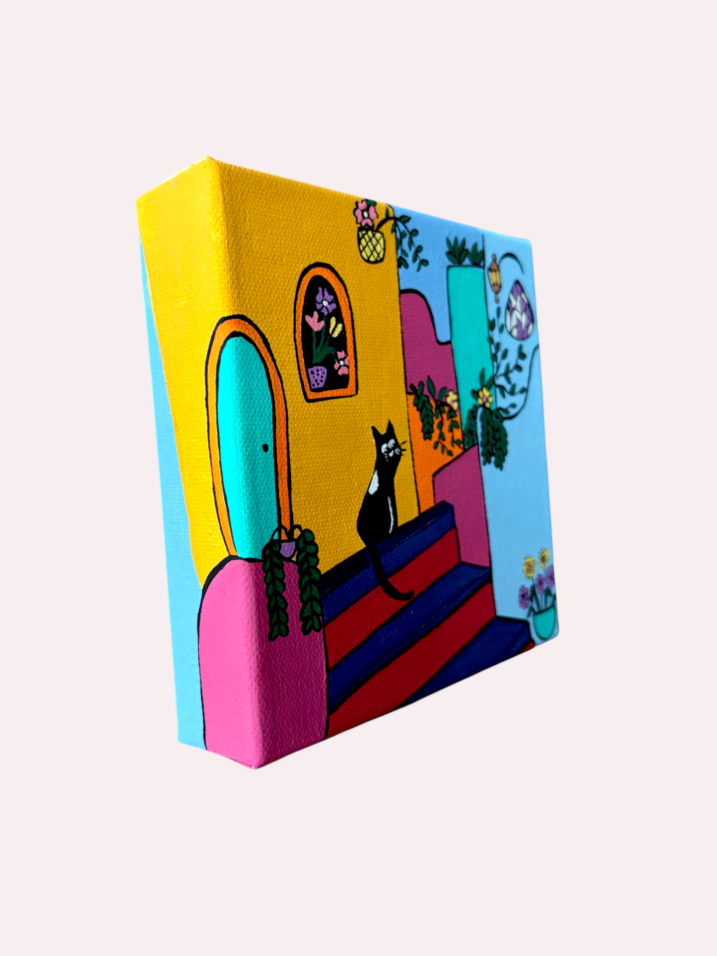 Puerto Rico Acrylic Painting Set of 4| 6X6" Canvas Art