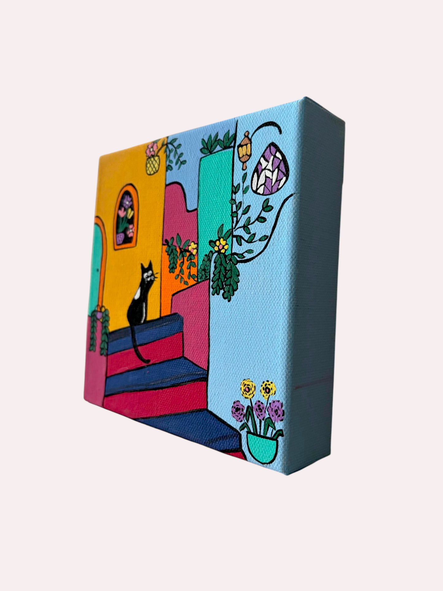 Puerto Rico Acrylic Painting Set of 4| 6X6" Canvas Art