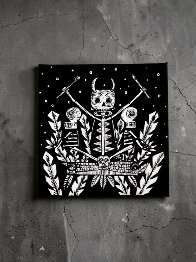 “Sacred Skull Series” - Original Skull Paintings Set of 3